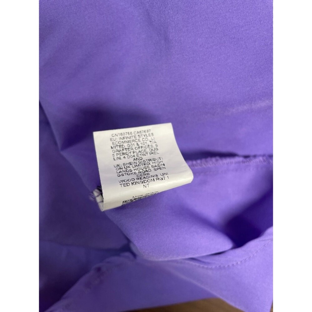 Womens Purple V-Neck Ruffle Blouse with Sequin Trim size 4 XL - Picture 8 of 11